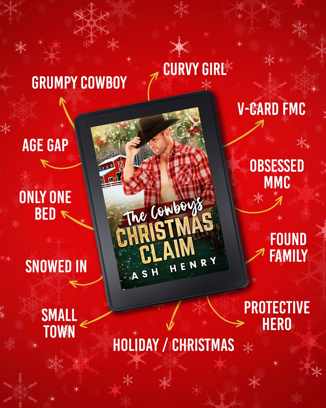 The Cowboy's Christmas Claim - Signed Special Edition Paperback (Color Chapter Pages)