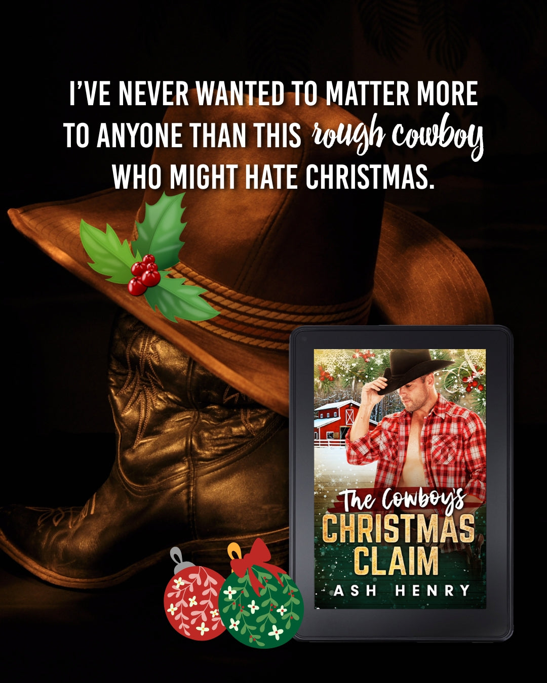 The Cowboy's Christmas Claim - Signed Special Edition Paperback (Color Chapter Pages)