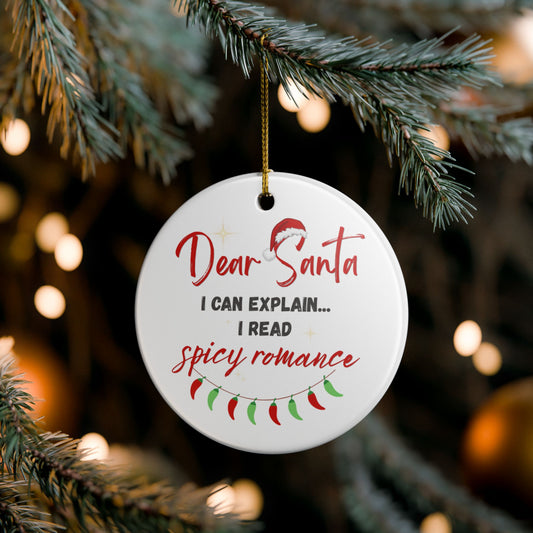 Dear Santa Ceramic Christmas Ornament